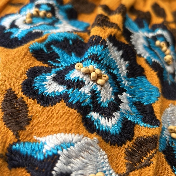 Shyanne Embroidered Off The Shoulder Bell Sleeve Swing Dress - Picture 2 of 4